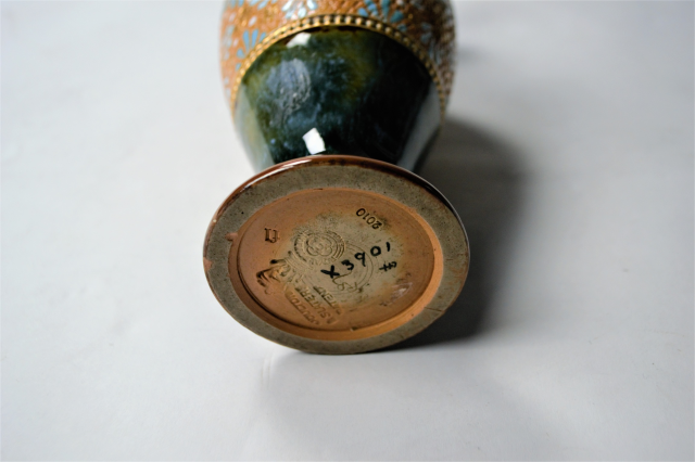 Royal Doulton Lambeth. Signed RB [Rosina Brown] 1887-1903.