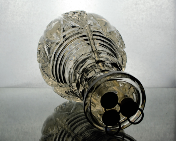 Discover our range of vintage liquor decanters. Our featured product is a three-sectioned decanter, circa 1830, with cork stoppers. Shop now and add a classic touch to your home bar.