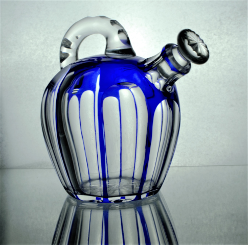 St Louis Cobalt Cordial Decanter. 