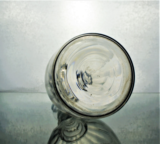 Georgian 'Prussian' target stopper decanter, circa 1810.