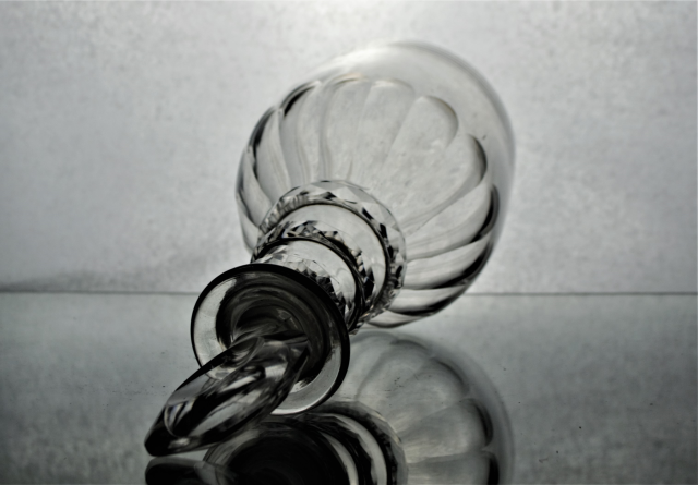 Georgian 'Prussian' target stopper decanter, circa 1810.