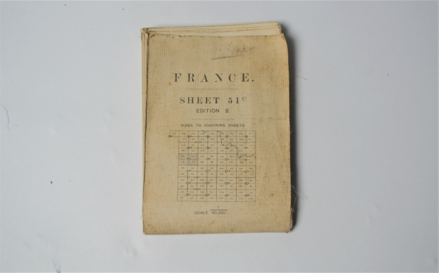 1917 Map of France - Scale 1/40,000