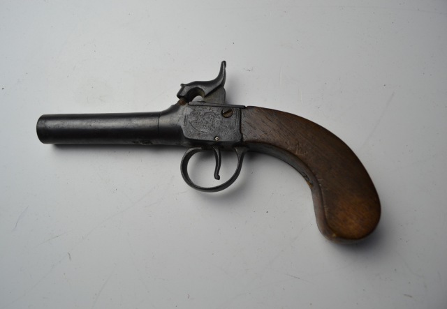 Percussion Lock Muff Pistol. Circa 1840-50. Possibly Belgian.