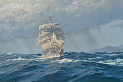 Explore our gallery of Keith Alastair Griffin's artwork, including the iconic 'The Milverton in Full Sail.' Born in 1927, his historic ship paintings command attention. Buy now!