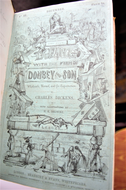 Discover our 1st Edition Charles Dickens' Dombey & Son dated 1848. Despite minor fades, it's a well-preserved, valuable 150-year-old piece. Shop now!