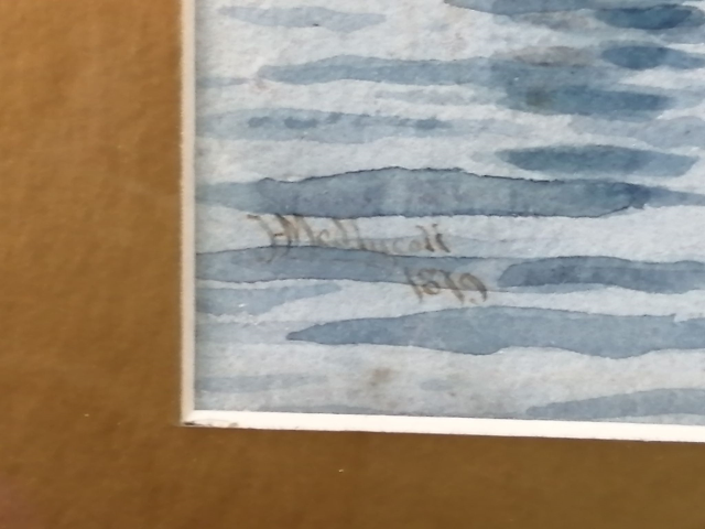 Watercolour by J Medleycott. 