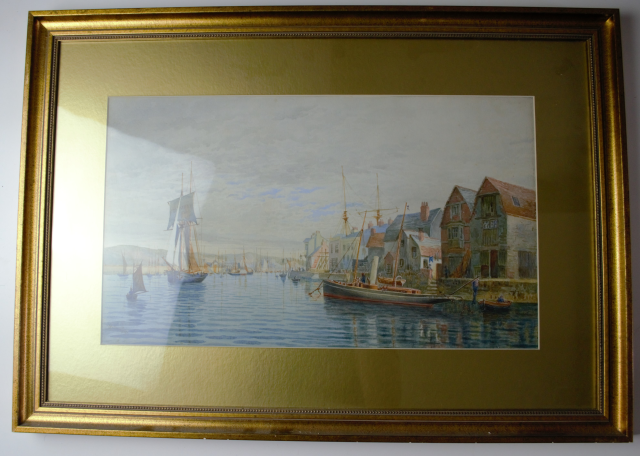 Watercolour by J Medleycott. 