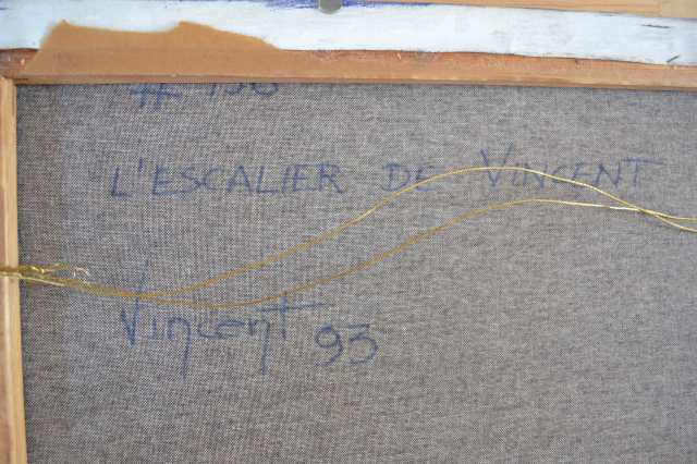 'Escalier De Vincent' Signed By Vincent [French Contemporary Artist, Dated 1993, Oil On Canvas.