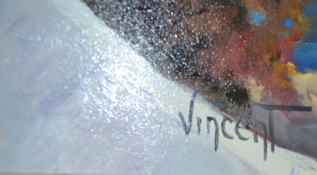 'Escalier De Vincent' Signed By Vincent [French Contemporary Artist, Dated 1993, Oil On Canvas.