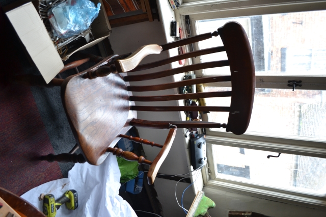 19th Century Beech And Elm Farmhouse Chair.