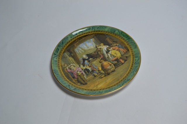 Explore our collection of rare Prattware plates, specifically the 1861 model with green malachite border. Buy today and own a piece of history!