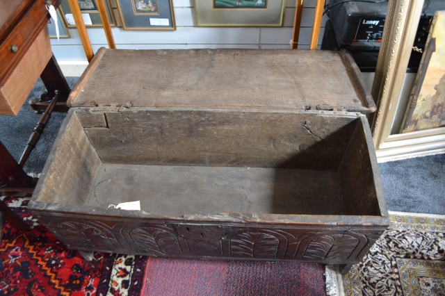 Explore our collection of 17th century oak six plank coffer. Perfectly sized at 47cm high x 99cm wide x 39cm deep. Shop now to add a piece of history to your home!