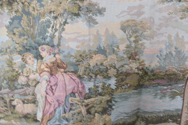 German Village Scene Tapestry.