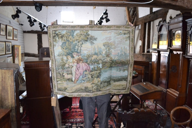 German Village Scene Tapestry.