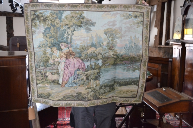 German Village Scene Tapestry.