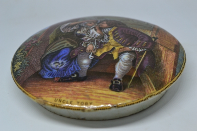 Explore Uncle Toby's Prattware lids - antique treasures with exquisite design. Detailed specifications available. Order now to add this piece of history to your collection!