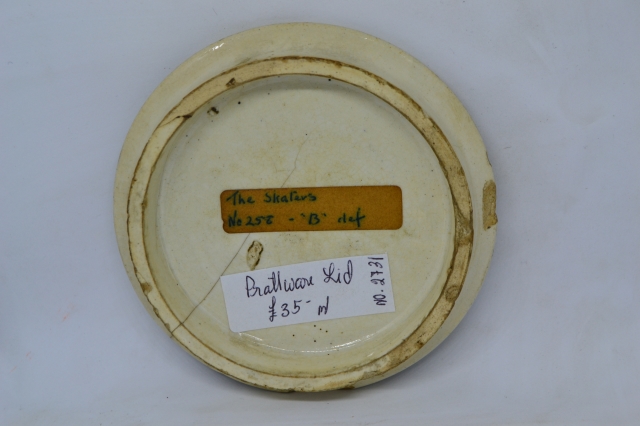 Discover our unique Prattware lid 'The Skaters'. Add a touch of elegance to your home decor. Hurry, shop now & enjoy exclusive deals on top-quality pottery.