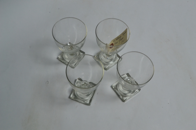 Explore our collection of Four Victorian square based glasses! Unique, durable, and stylish. Click now to upgrade your dining experience. Shop today!