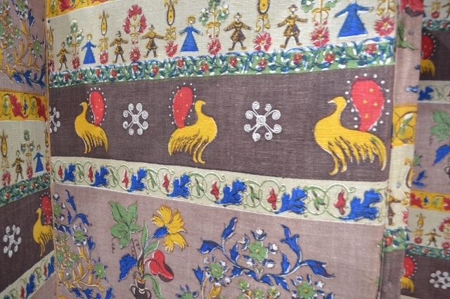 Large Edwardian Folding Screen, 183cm h x 204cm w