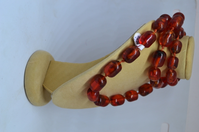 Vintage Amber Bead Necklace