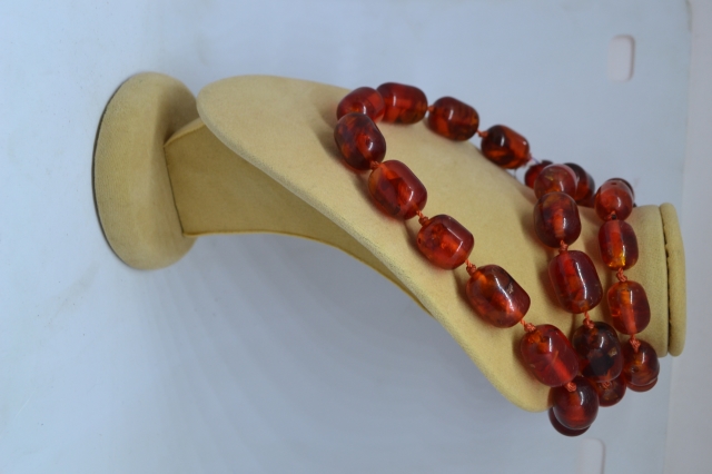 Vintage Amber Bead Necklace