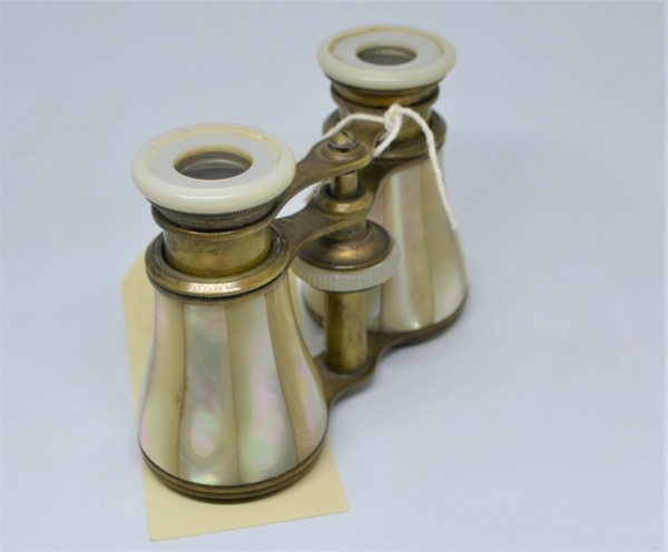 19-20th C. Mother Of Pearl And Brass Opera Glasses