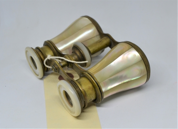19-20th C. Mother Of Pearl And Brass Opera Glasses