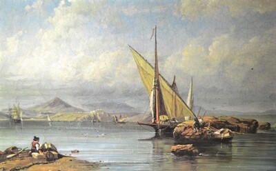 A Print With Thick Gold Frame