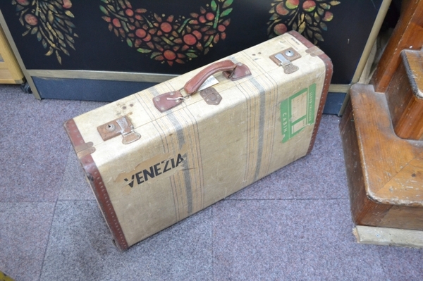 A Vintage Suitcase With Label Of Africa Lloyd Triestino Lines