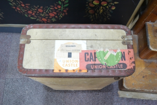 A Vintage Suitcase With Label Of Africa Lloyd Triestino Lines