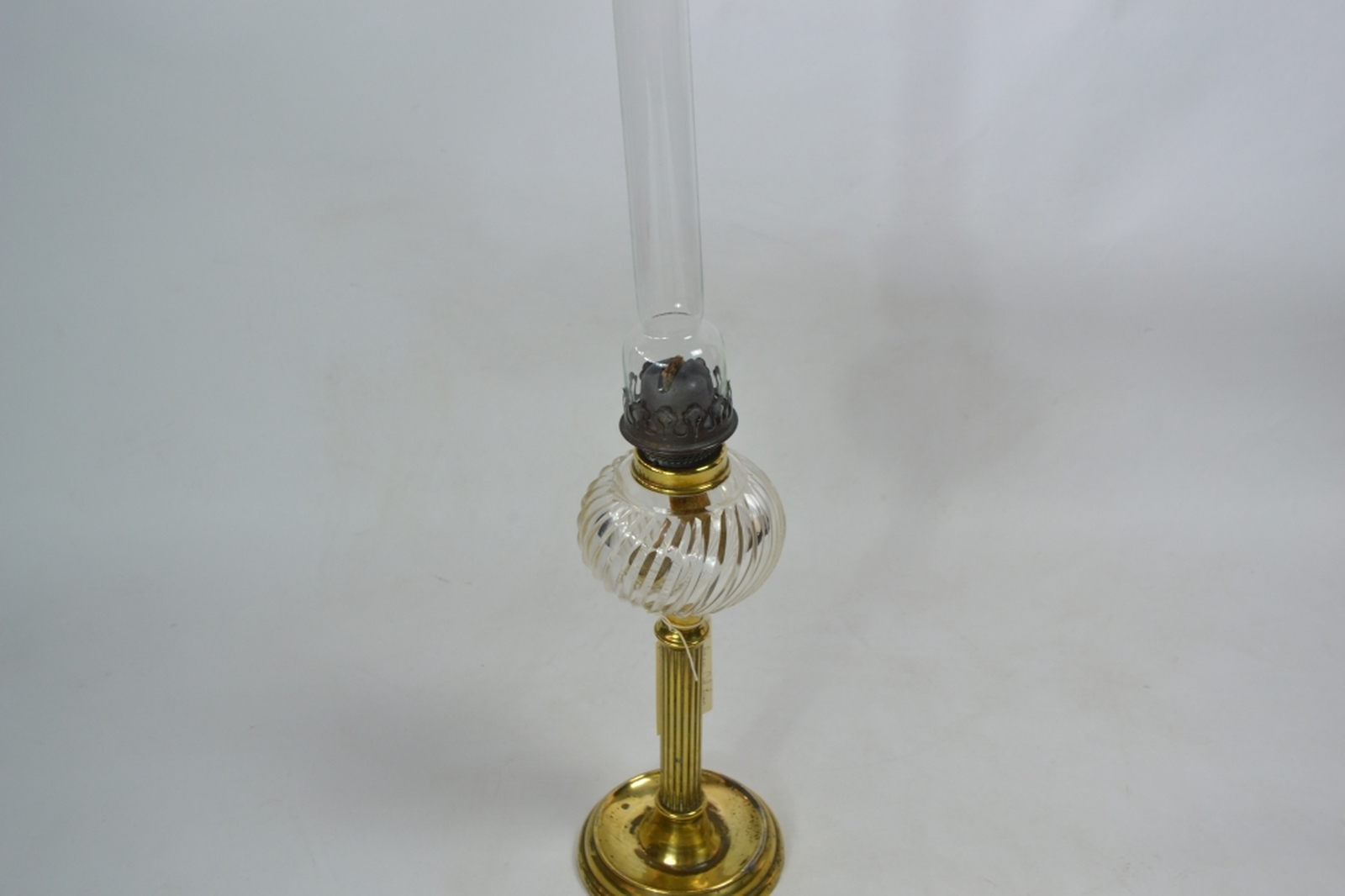 Explore our collection of 19th century French brass oil lamps. Buy now and add a classic touch to your home with our exquisite lamp. Height 59cm.