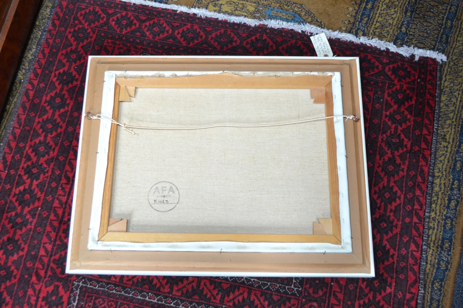 Discover A. Finlay's serene oil painting of a remote cove. Slight paint damage on a 60x50 canvas. Buy now to enhance your art collection.