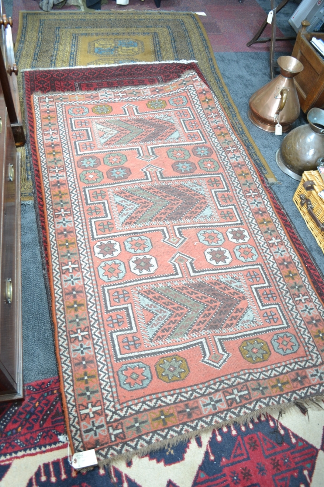 Explore our collection of 19th century knotted wool carpets. Select ideal size 180x105cms, authentic, beautifully worn with age. Buy now!