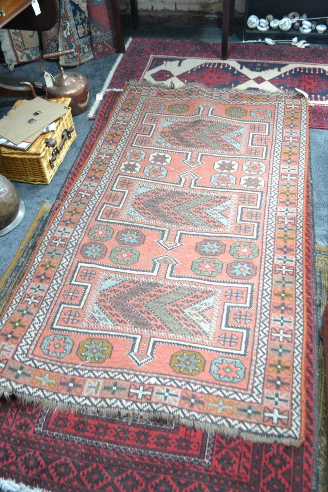 Explore our collection of 19th century knotted wool carpets. Select ideal size 180x105cms, authentic, beautifully worn with age. Buy now!