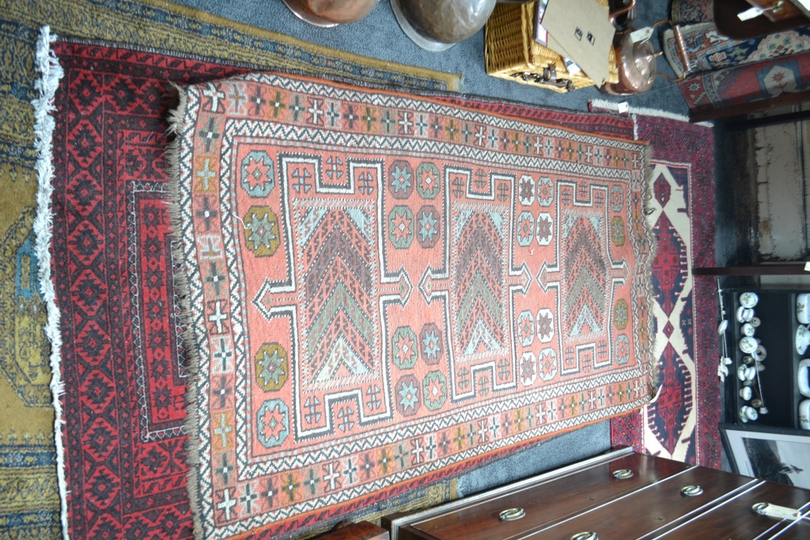 Explore our collection of 19th century knotted wool carpets. Select ideal size 180x105cms, authentic, beautifully worn with age. Buy now!