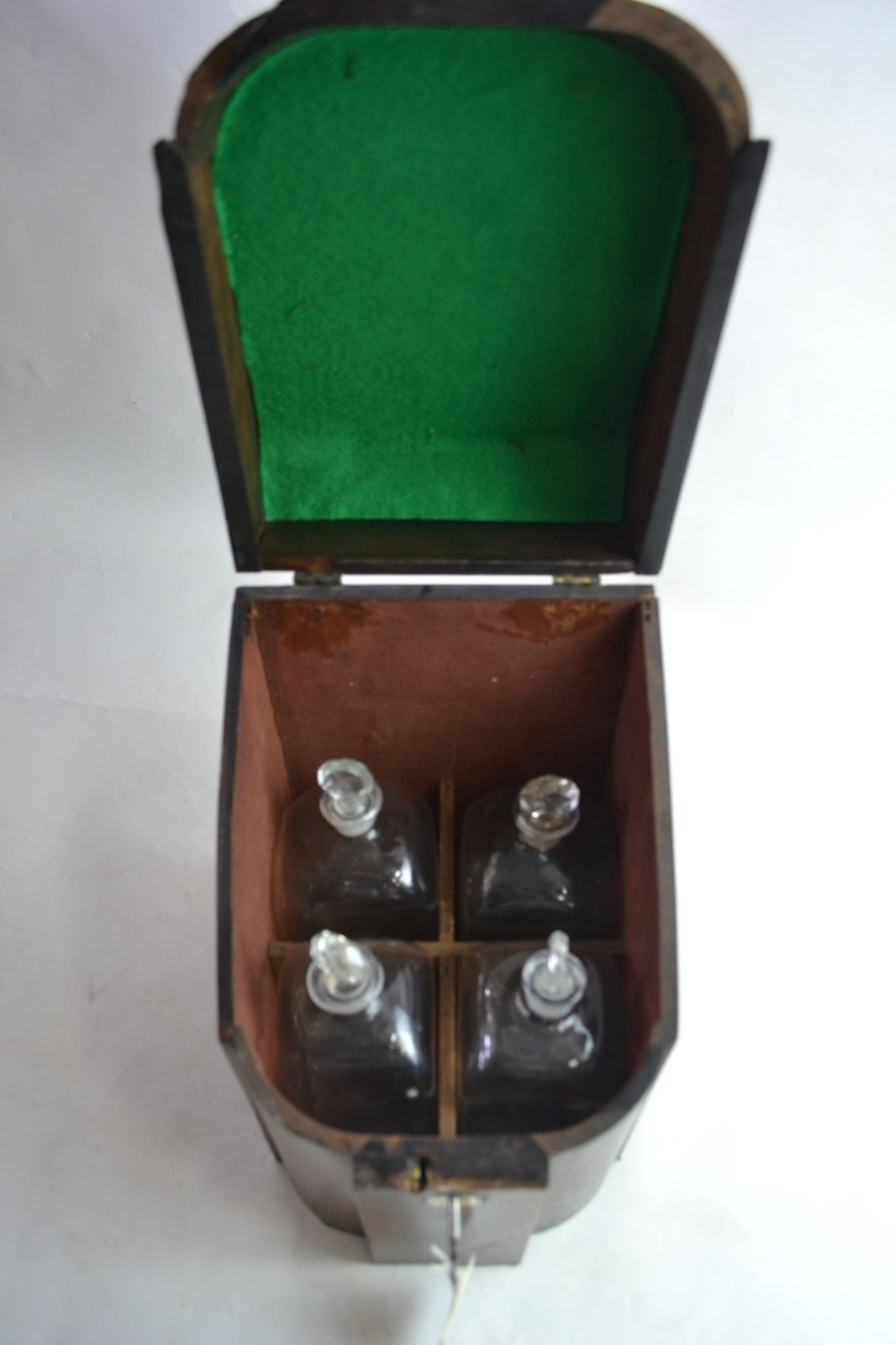 Explore our unique 18th century converted wine box, perfect for holding four square bottles. Browse now and add a touch of elegance with vintage cutlery boxes.