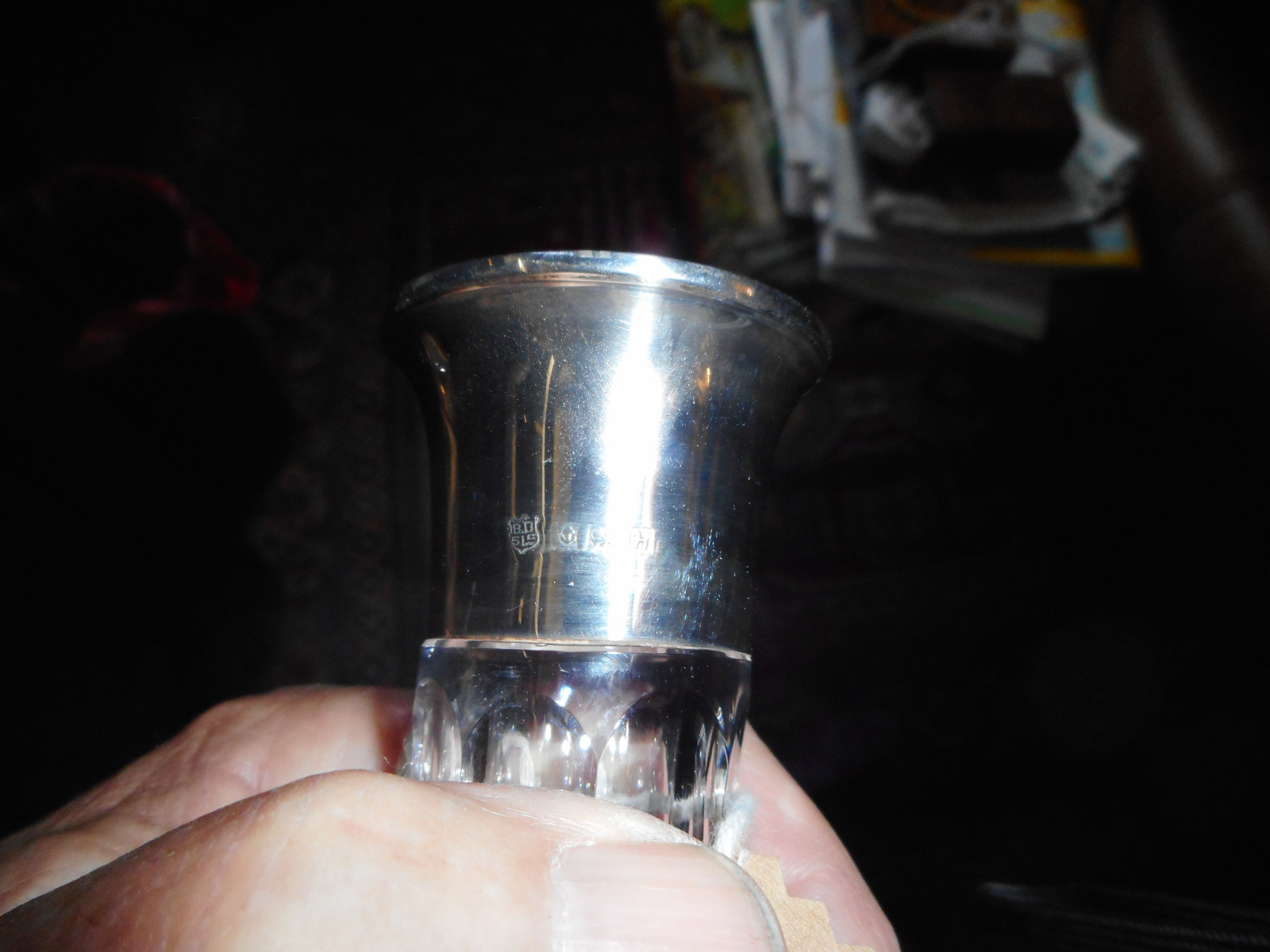 Discover a stunning 20th-century silver collared decanter from Barker Brothers. Hallmarked in 1957 and standing 27cms high. Explore now!