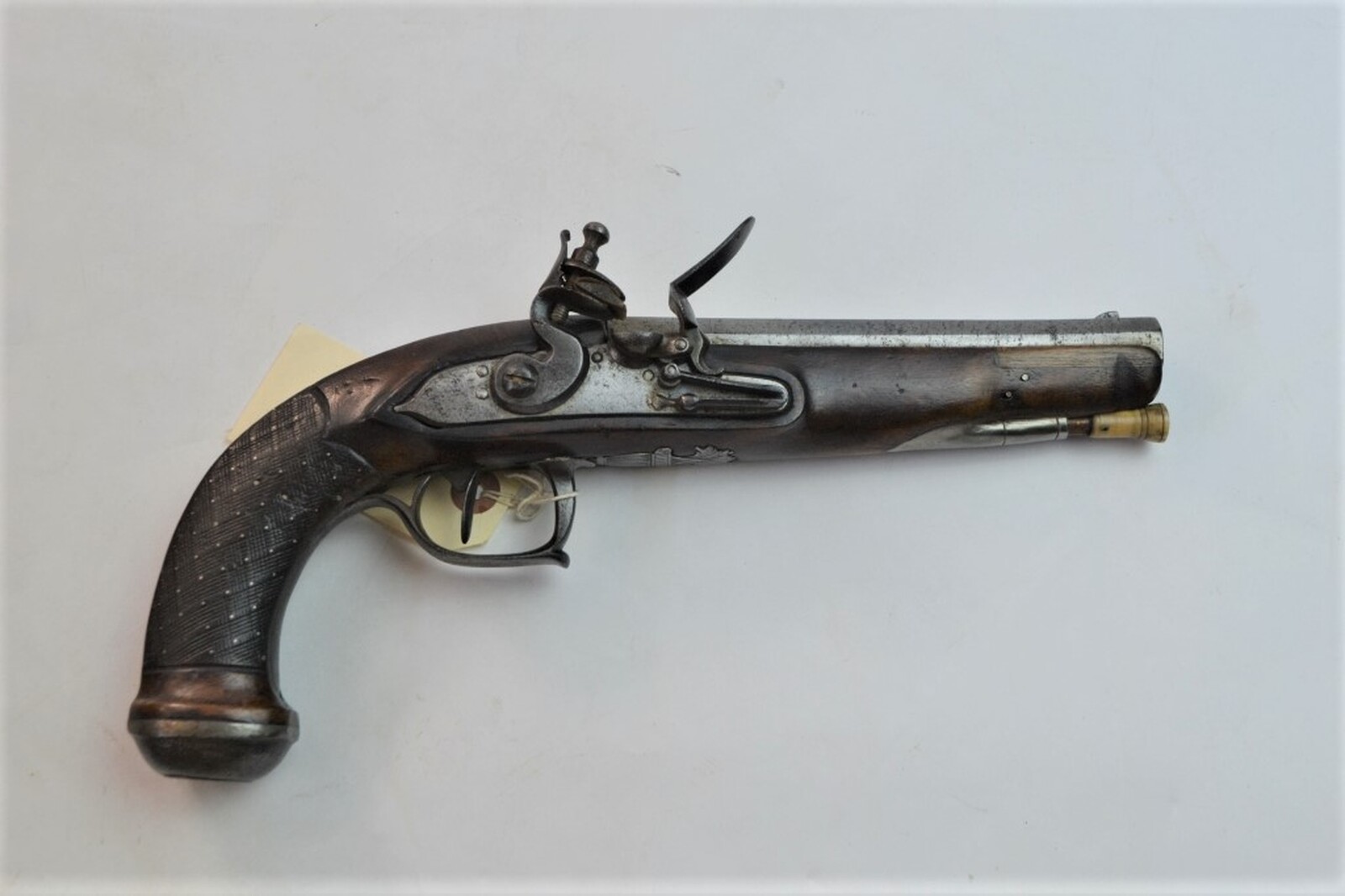French First Empire Flintlock Rifled Duelling Pistol.