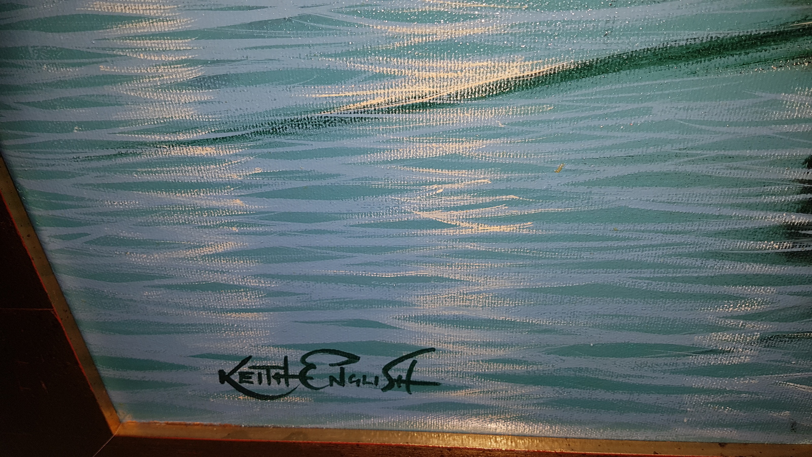 Large Oil Painting , The Early Shift, Signed By Keith English.