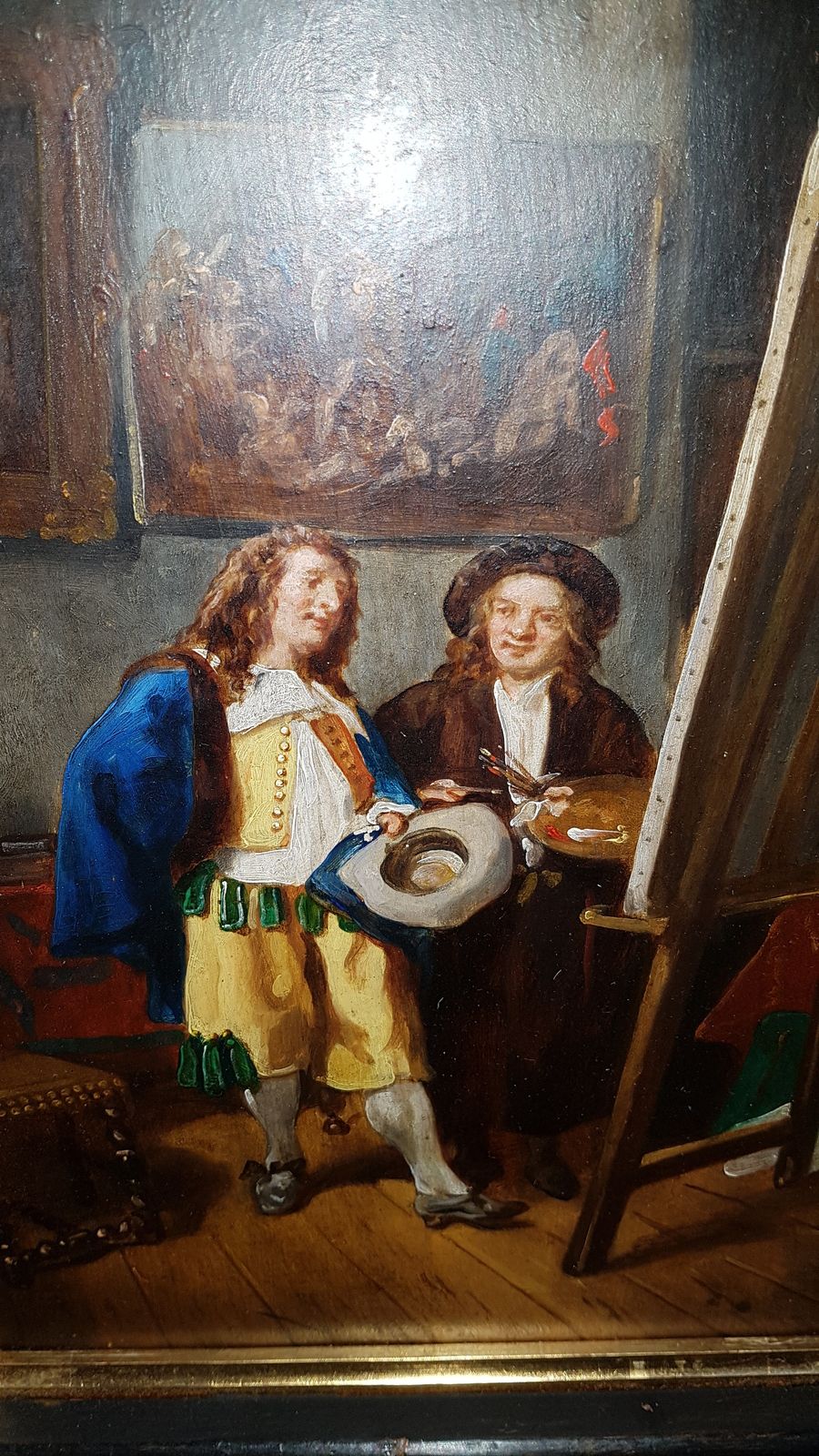 Victorian Oil On Board Painting, After Meissonier, "The Critic."