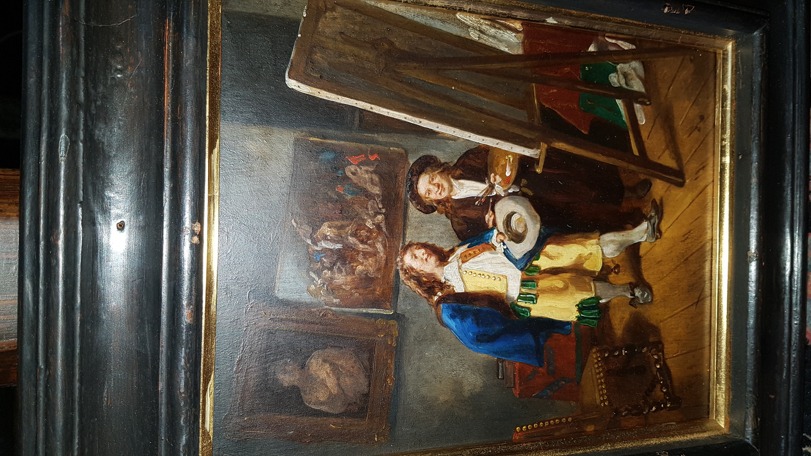 Victorian Oil On Board Painting, After Meissonier, "The Critic."