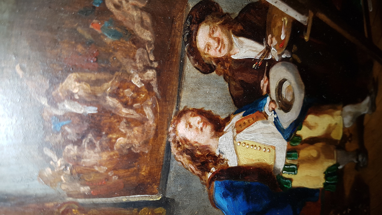 Victorian Oil On Board Painting, After Meissonier, "The Critic."