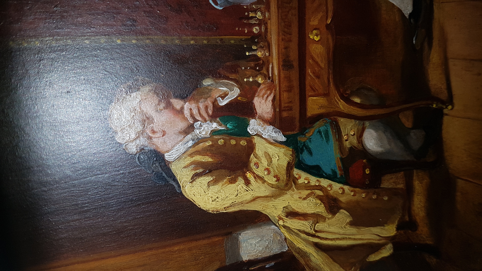 Victorian Oil On Board Painting, After Meissonier, " The Stalemate"