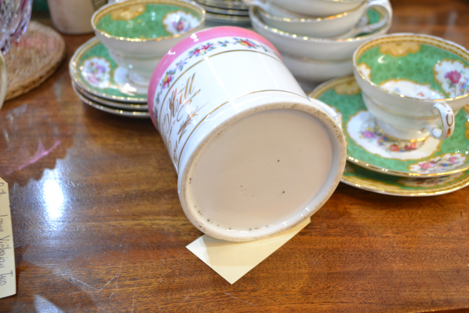 Discover our unique Coalport Tankard, 10cms high, presented to Elijah Hill in 1874. Truly historic! Shop now for vintage finds.