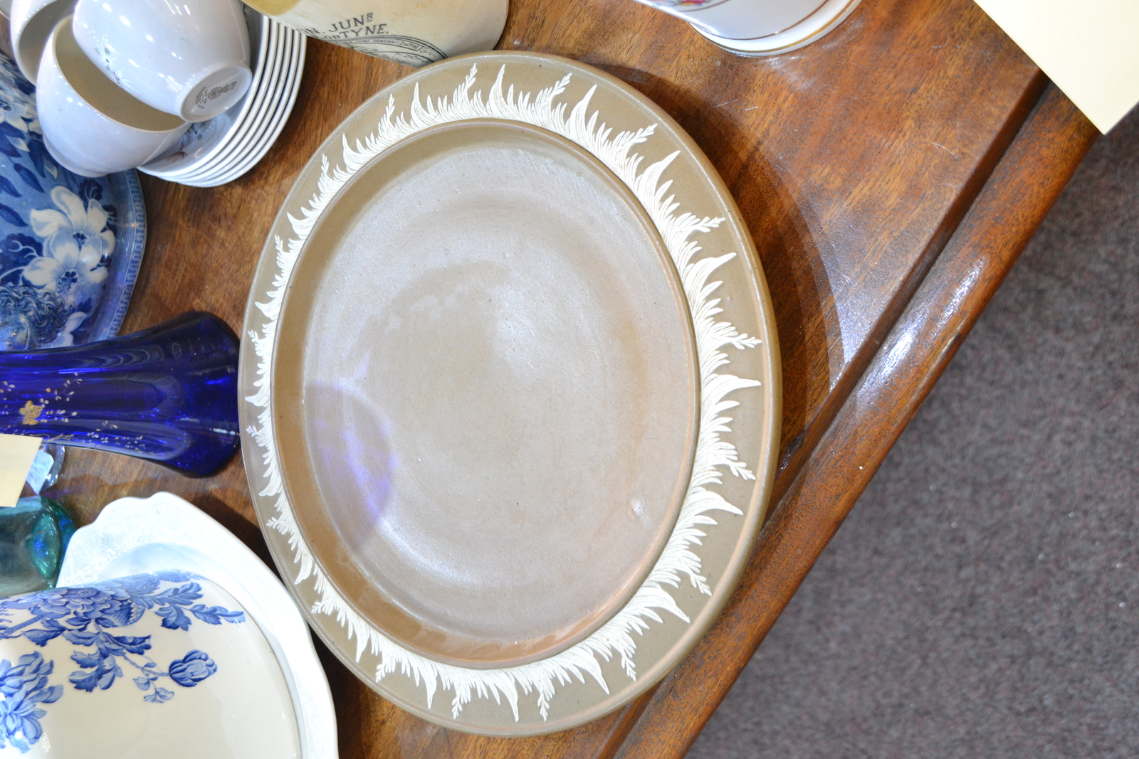 Large Victorian Stoneware Pottery Cheese Dome