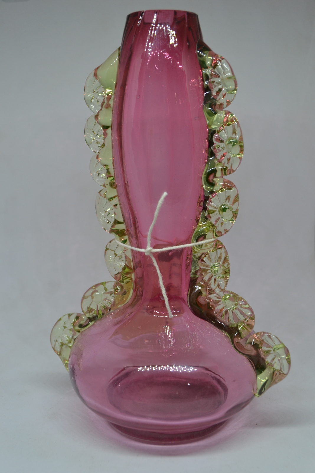 Discover our unique late 19th-century Vaseline vase, at a perfect 6 1/2 inches high. Shop now to add a vintage touch to your collection!