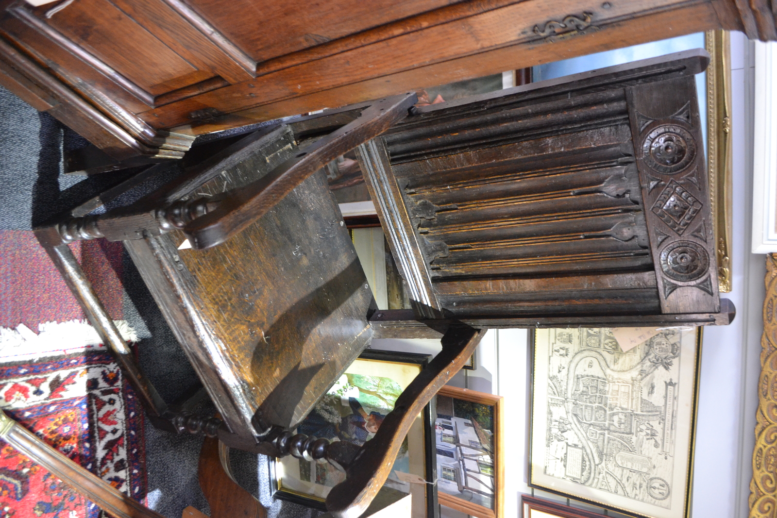 A 17th century and later, Oak Wainscot Chair