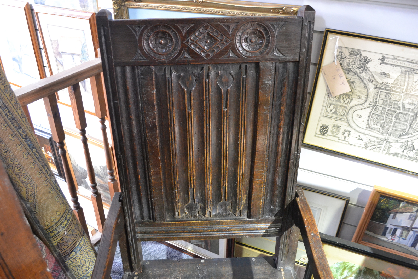 A 17th century and later, Oak Wainscot Chair
