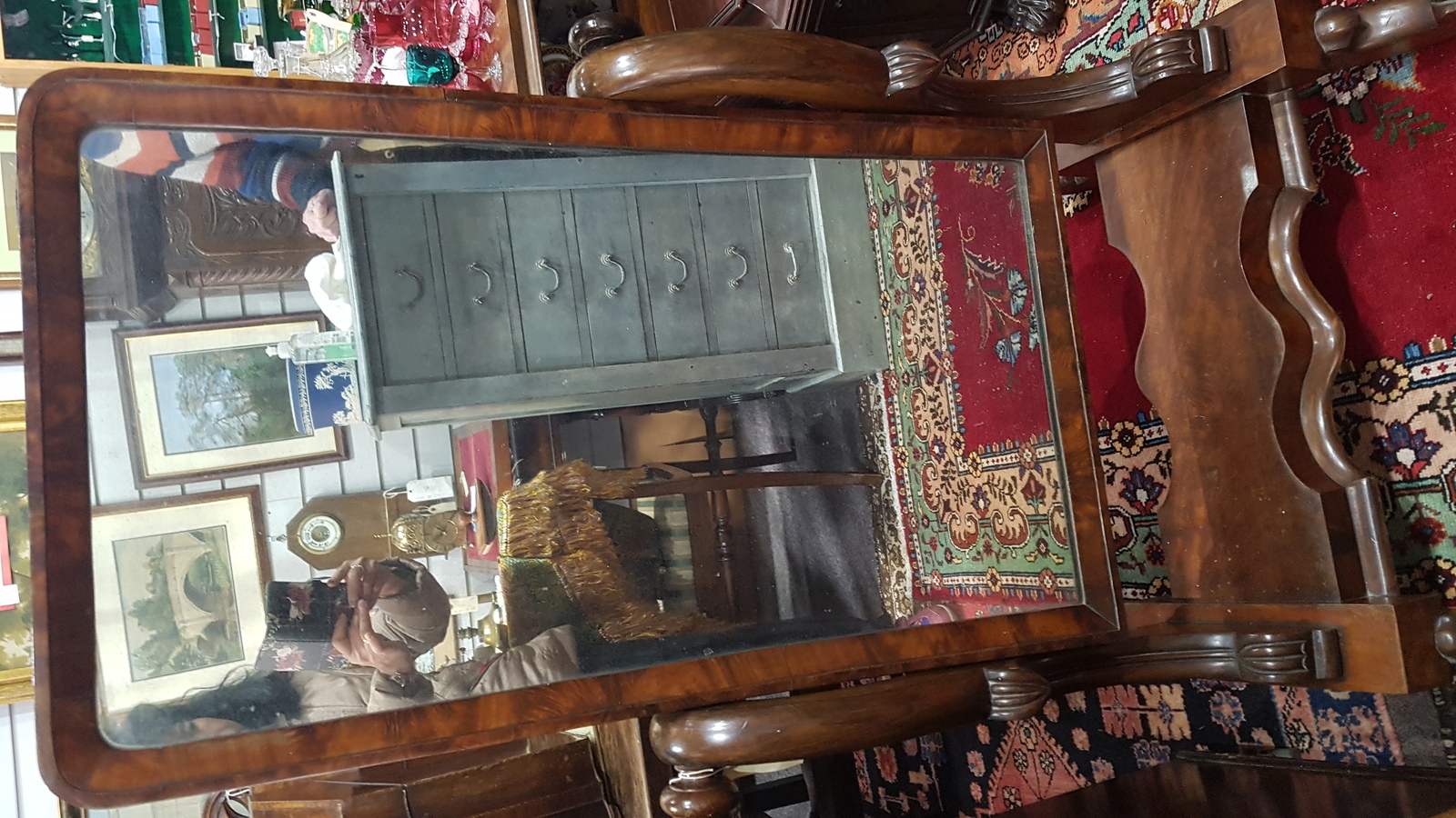 Discover our William IV ladies mahogany cheval mirror. Original, antique, and top quality with shaped reeded scrolls. Upgrade your home!