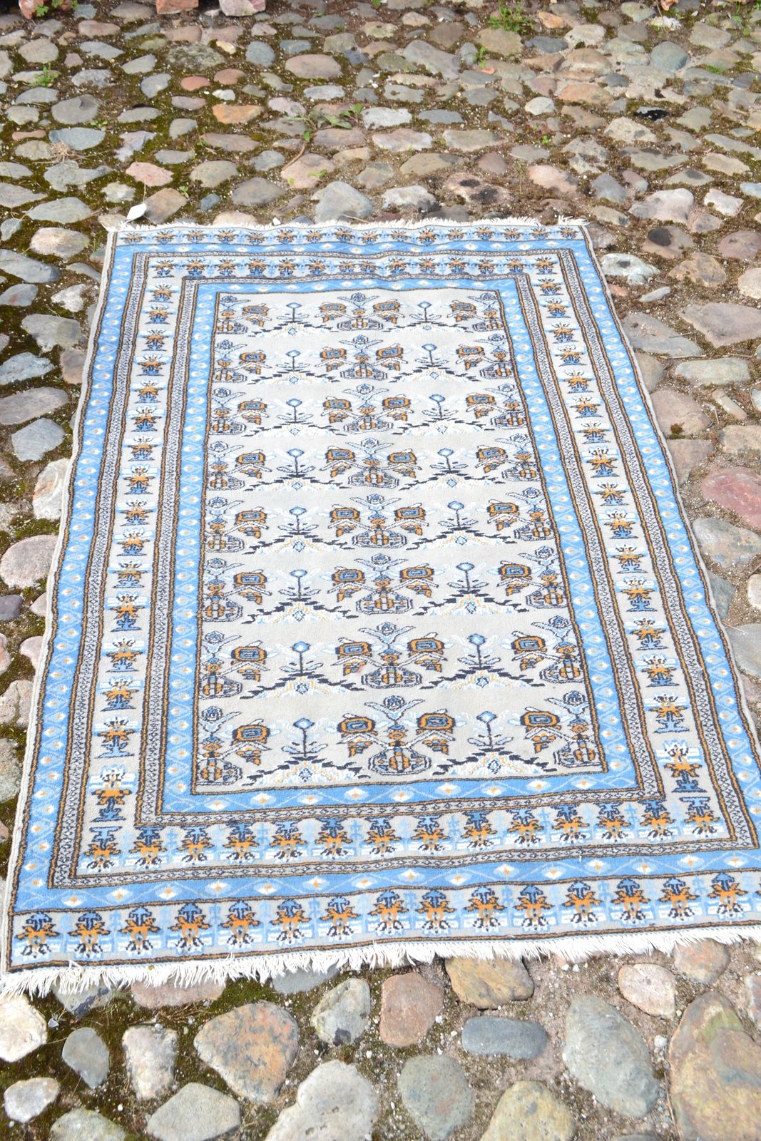 Discover our range of Persian pattern rugs! The highlight, a sky-blue ground rug, sized at 148cm x 94cm. Shop now, transform your space.